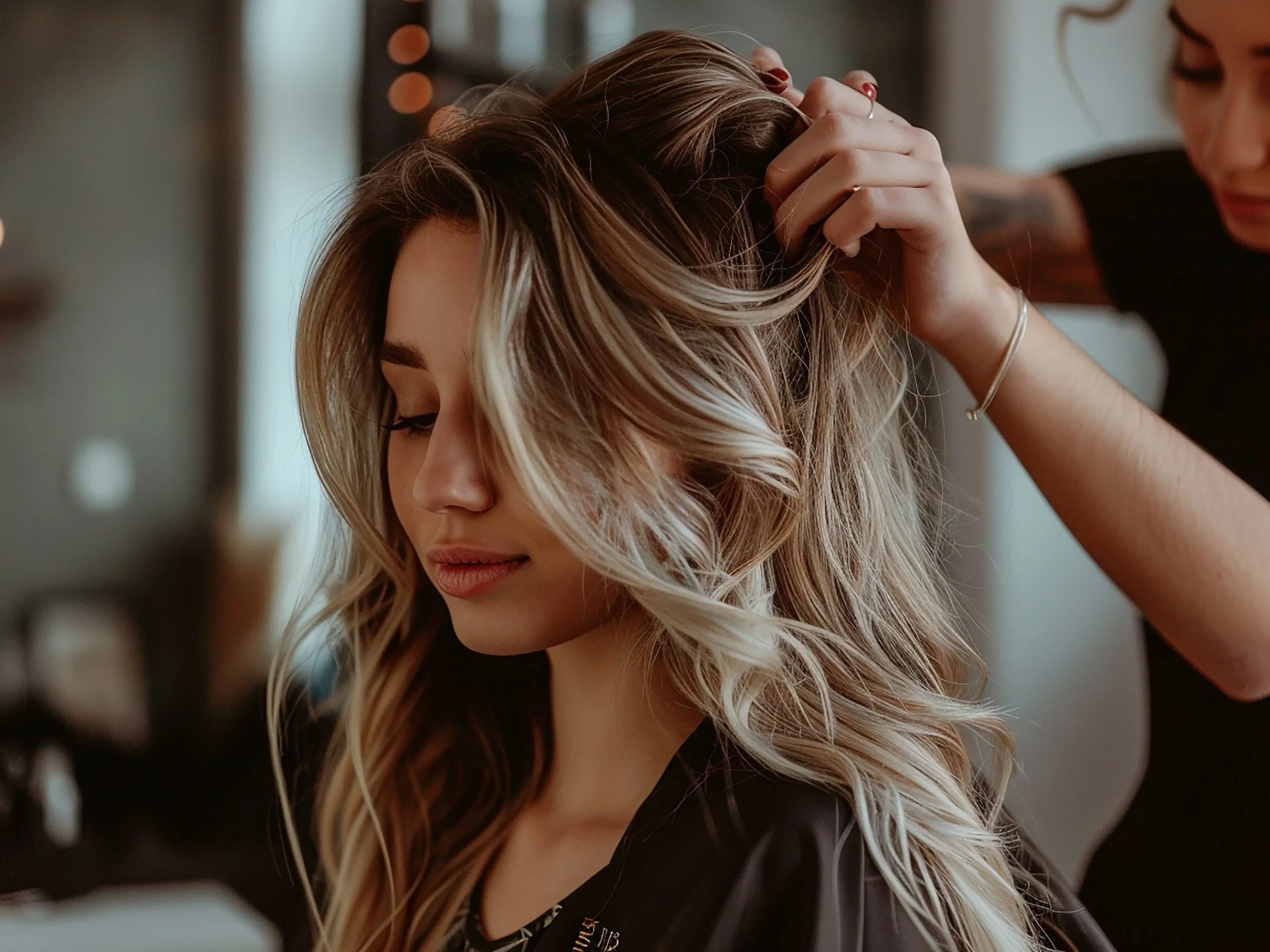 photo portrait female hairdresser doing hairstyle young female woman girl 1 scaled